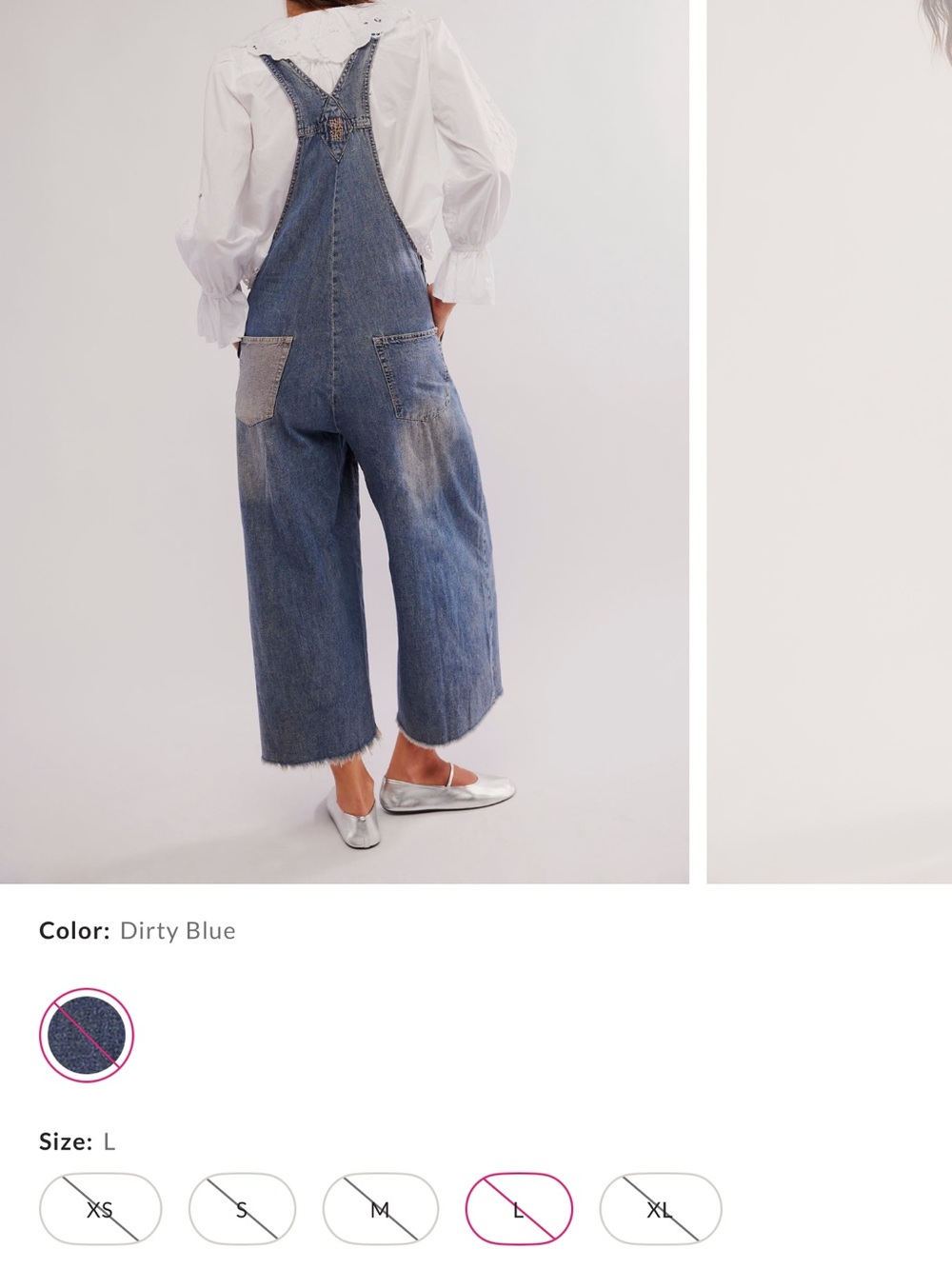 One Teaspoon Denim Overalls - Distressed Blue Wash - Picture 2 of 3